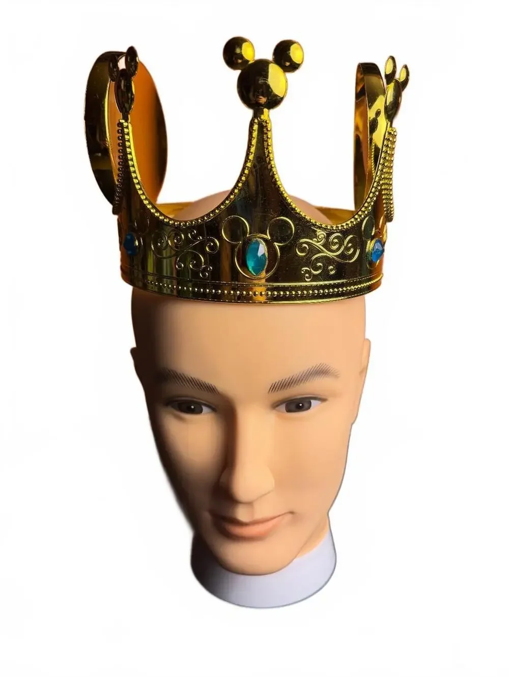 Plastic Disney Golden Crown with Mickey Mouse Ears Costume party